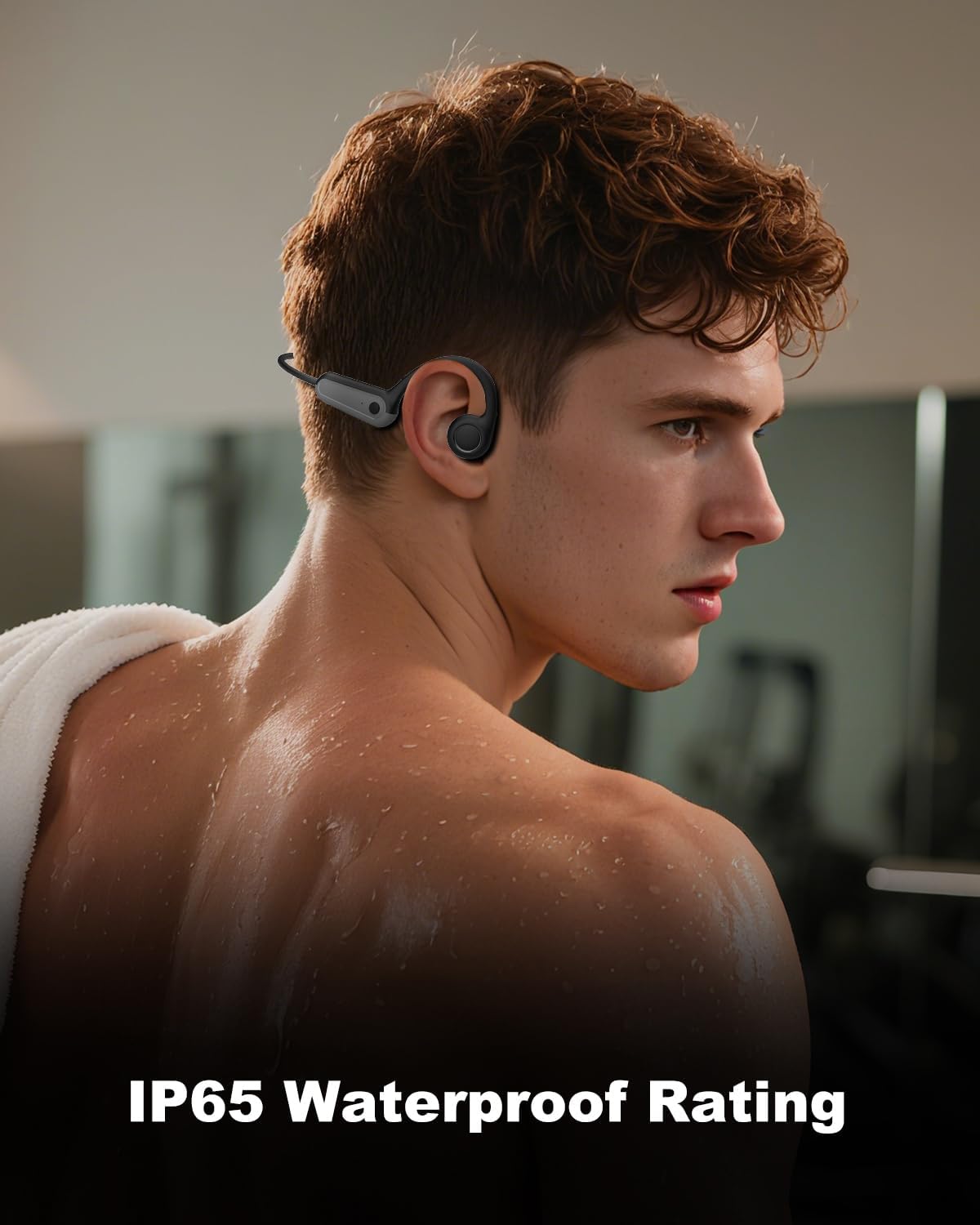 Wireless Bone Conduction Headphones,Bone Conduction Earbuds 10H Playtimes Sports Earphones with Mic,Open Ear Bluetooth 5.3 Headphones,Sweat Resistant…
