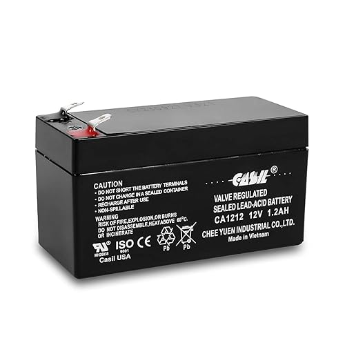 Casil 12V 1.2Ah Replacement Battery Compatible with Emergency Exit Sign Voy Electric Scooter Mercedes Benz N000000004039 Data Shield 1200 1009 Gold…