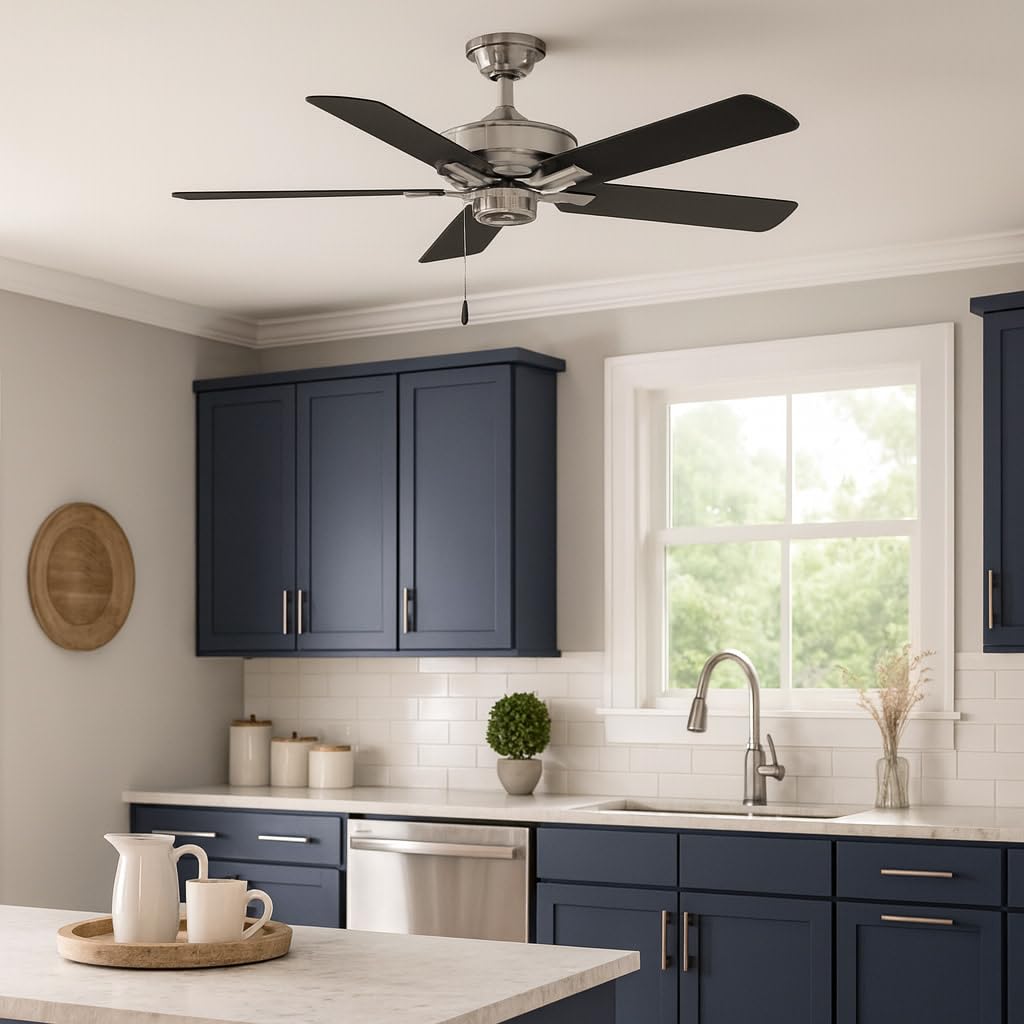 Hinkley Metro 52" Indoor Dual Mount Ceiling Fan, Brushed Nickel Finish
