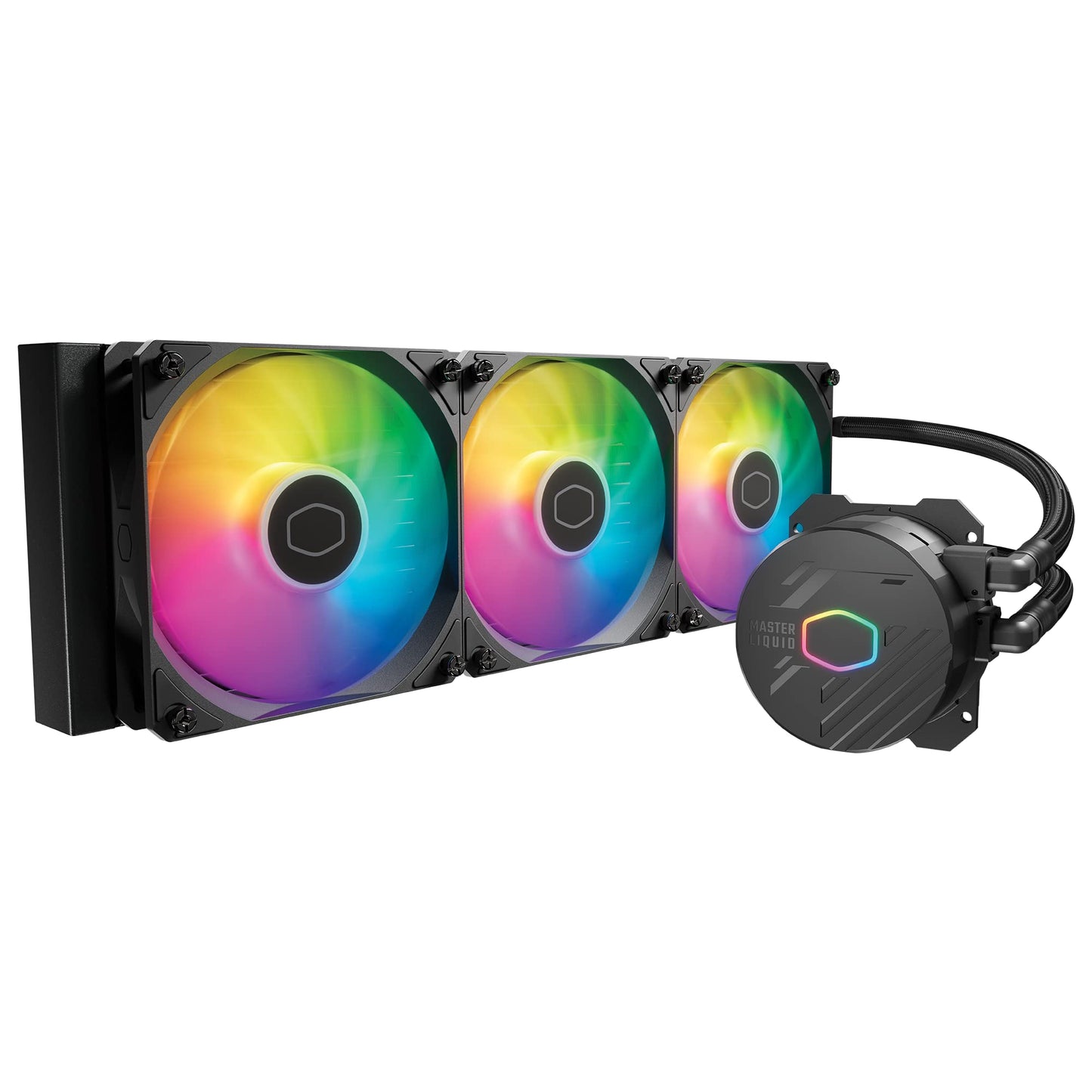 Cooler Master 360L Core AIO CPU Liquid Cooler - 360mm Radiator, 3x ARGB PWM Fans, Patented Gen S Dual-Chamber Pump, Quiet Cooling & Easy Installation