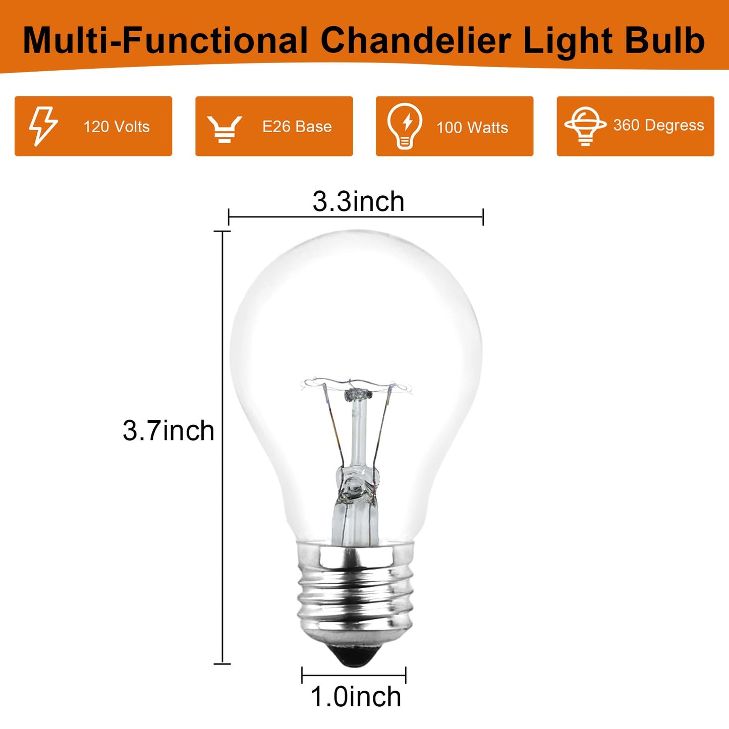 NABKRA 60 Watt Incandescent Light Bulbs,A19 60W Light Bulb, A19 E26 60W Incandescent Bulb, Dimmable, 2700K, Warm White Light, Shatter-Resistant