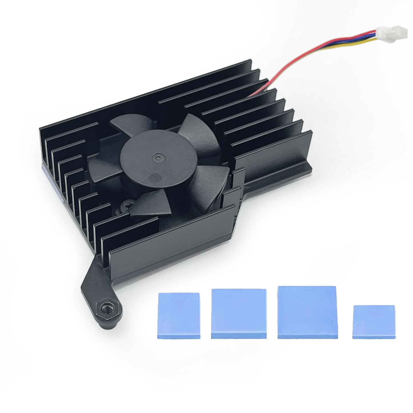 Awxlumv Active Cooler for Official Raspberry Pi 5 with 30mm PWM 4-Pin Cooling Fan Pi 5 Heatsink with Thermal Tape and Acrylic Base Plates