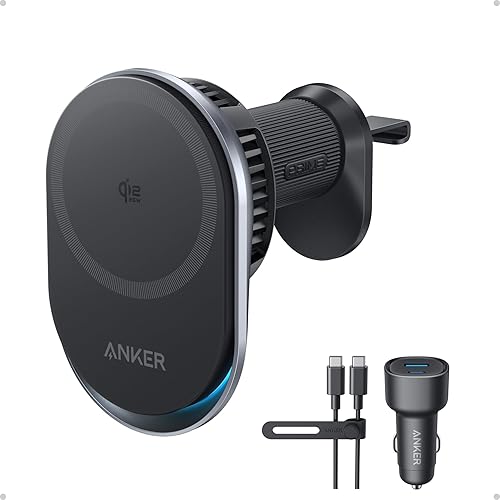 Anker Prime MagSafe Car Mount Charger, Qi2 25W Certified Wireless Car Charger with AirCool, Strong Magnets, Air Vent Mount for iPhone 17-12 Series