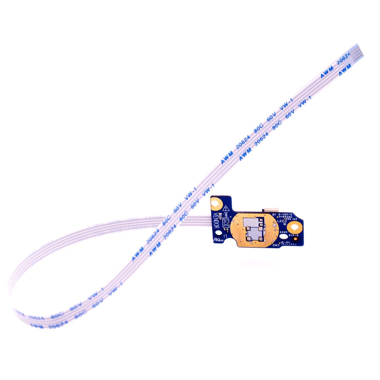 Deal4GO New Power Button Board with Ribbon Cable Replacement for Dell Inspiron 15 7566 7567 P65F BCV00/BCV10 WDRC4 LS-D994P