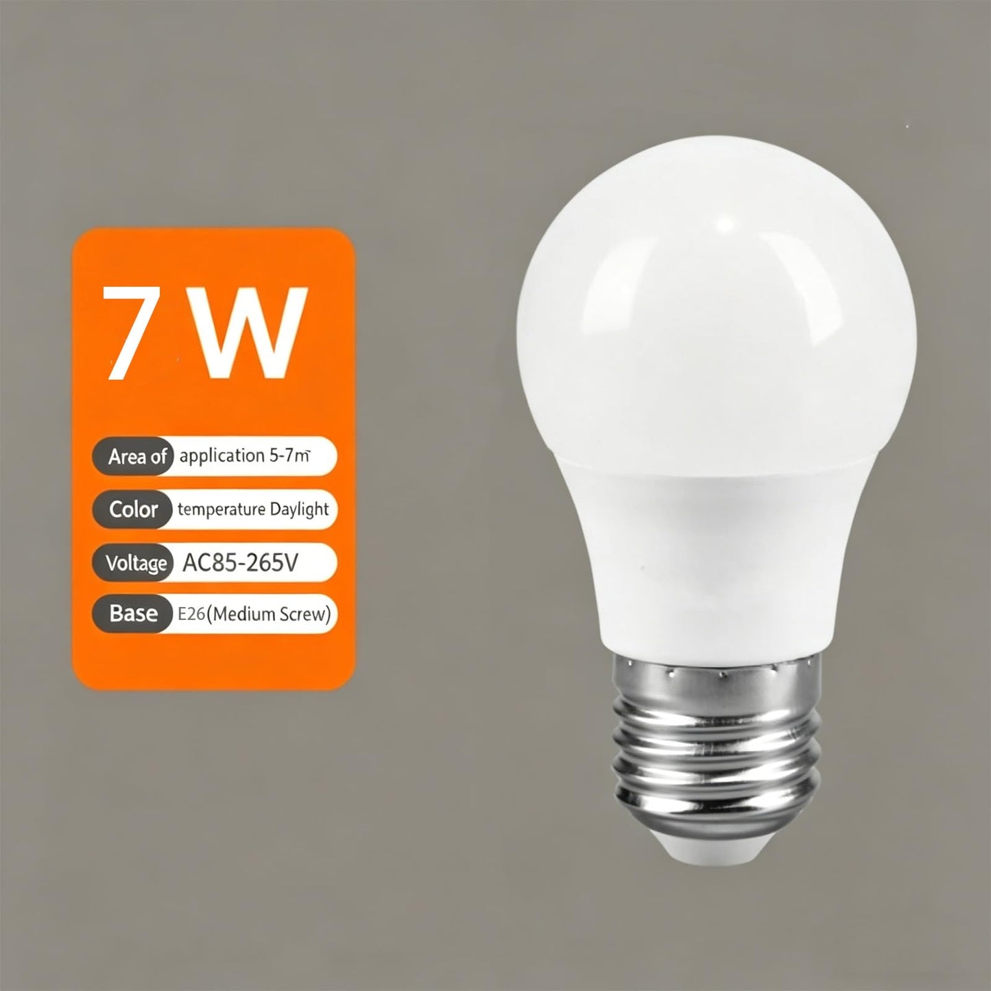 LVHGOVR A60 Full Spectrum LED Bulb, 7W E26 Base, 5000K Daylight White,Ra98 700 Lumens, Non-Dimmable, Energy Star Certified, Standard Light Bulbs Ideal