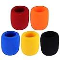 Thick Microphone Cover,Foam Mic Covers Windscreen Suitable for Most Standard Handheld Stage Microphone,Reusable Foam Covers (5 Pack)