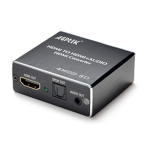 4K x 2K HDMI Audio Extractor Splitter, HDMI Audio Converter Adapter Support Ultra HD 4K Toslink Optical Audio Output and 3.5mm with Optical Fiber
