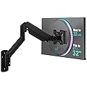 WALI Computer Monitor Wall Mount for 17 to 32 Inch Screens, Single Monitors Mount Holds up to 22lbs, Fully Adjustable Wall Mount Monitor Arm