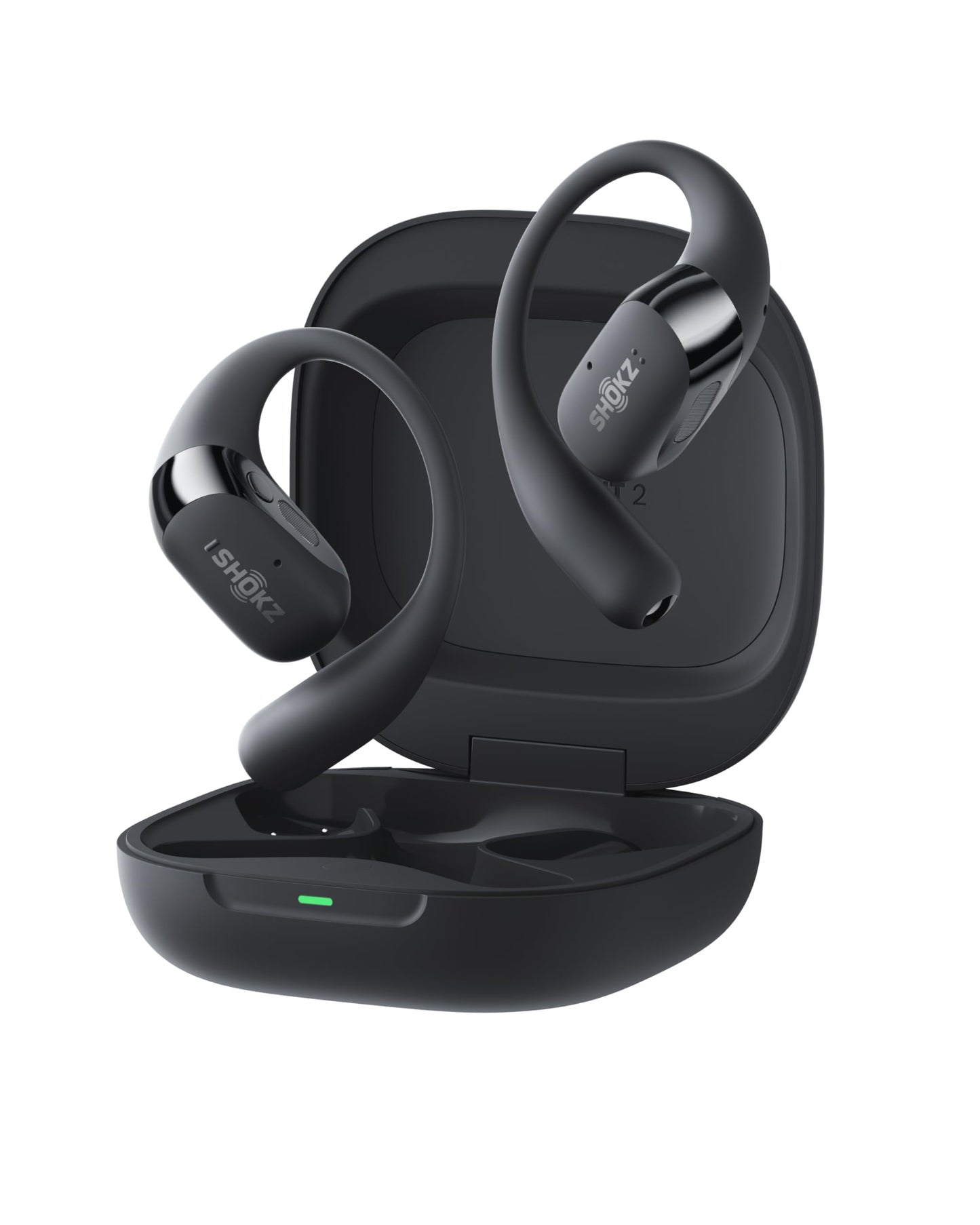 SHOKZ OpenFit 2+ Open-Ear Earbuds, Black, Dolby Audio,Wireless Charging