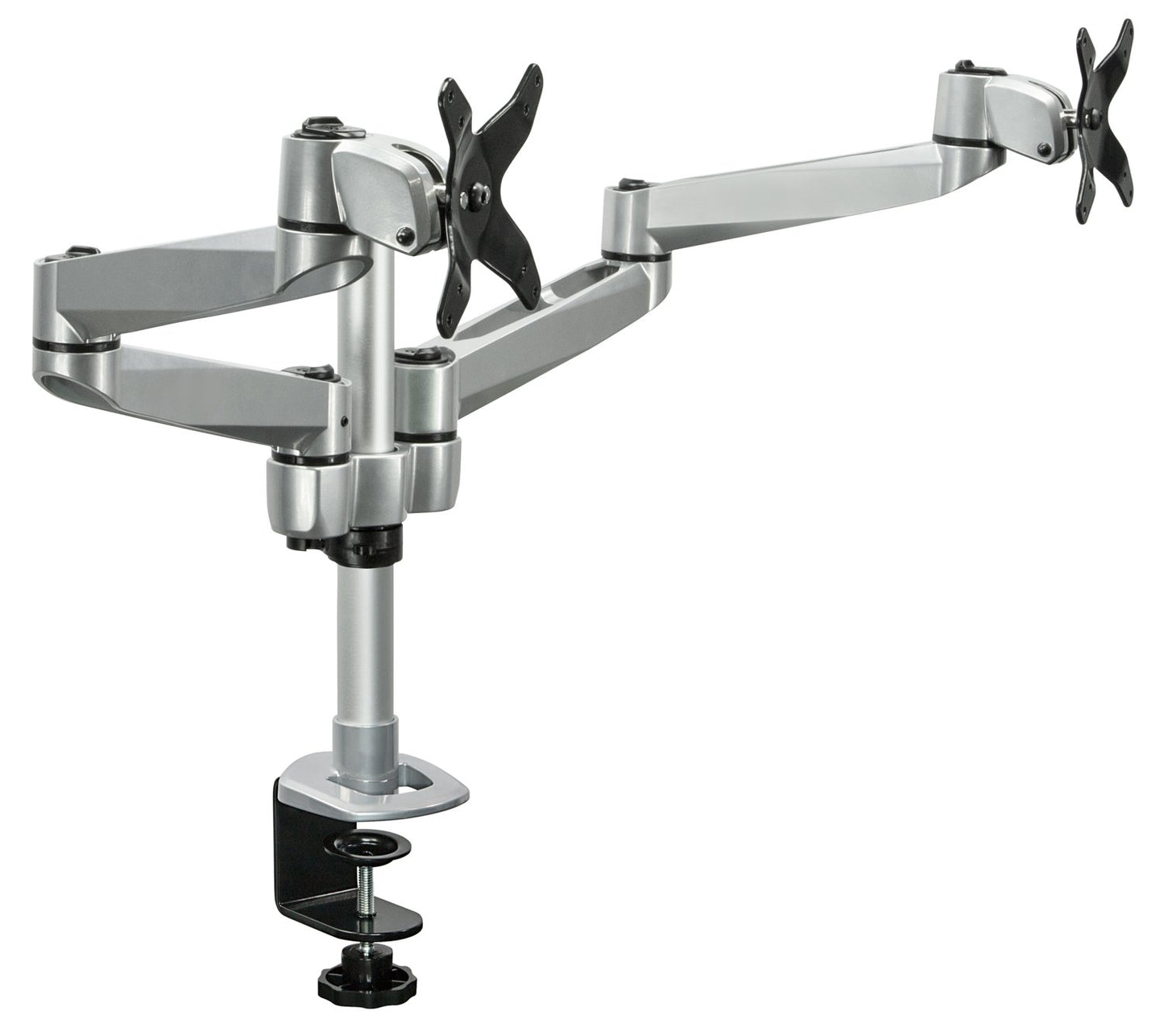 Mount-It! Dual Monitor Desk Mount with Full Motion Swivel Arms | Premium Aluminum Material with Modular Quick Connect Function (MI-43116)