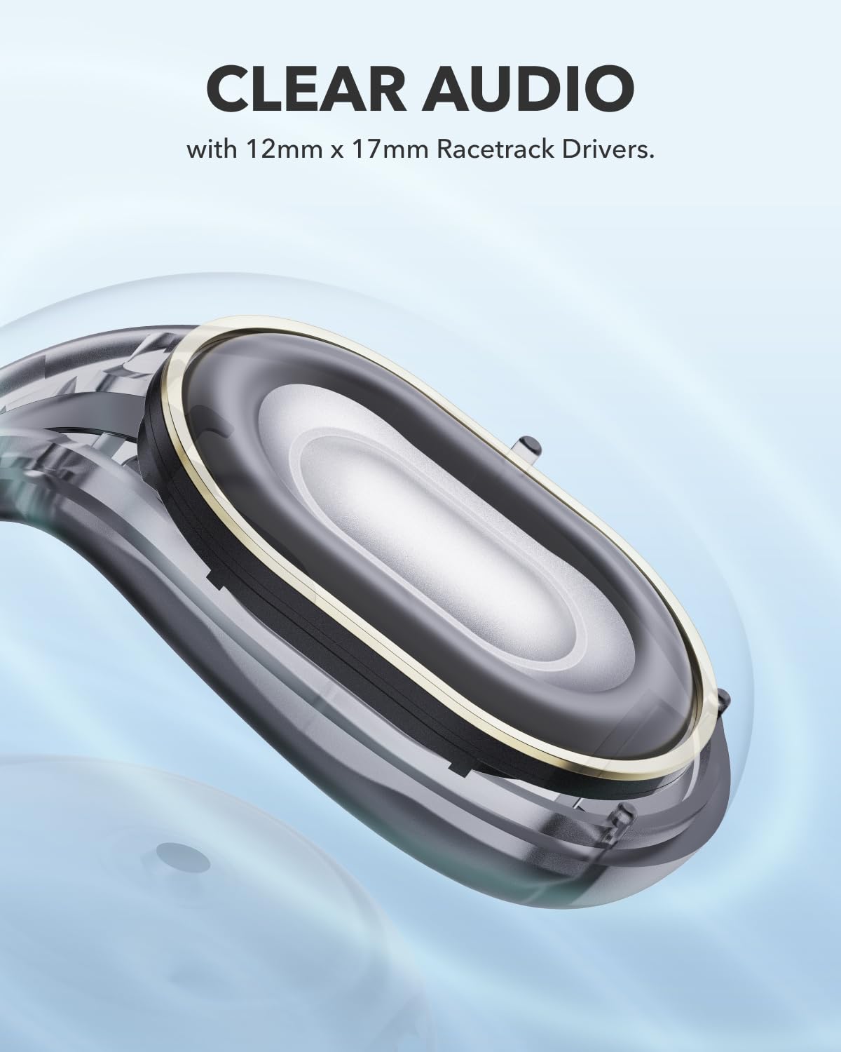 Soundcore C30i by Anker, Open-Ear Earbuds, Clip-On Headphones, Lightweight Comfort, Stable Fit, Firm-Shell Design, Attachable Ear Grips, Big Drivers
