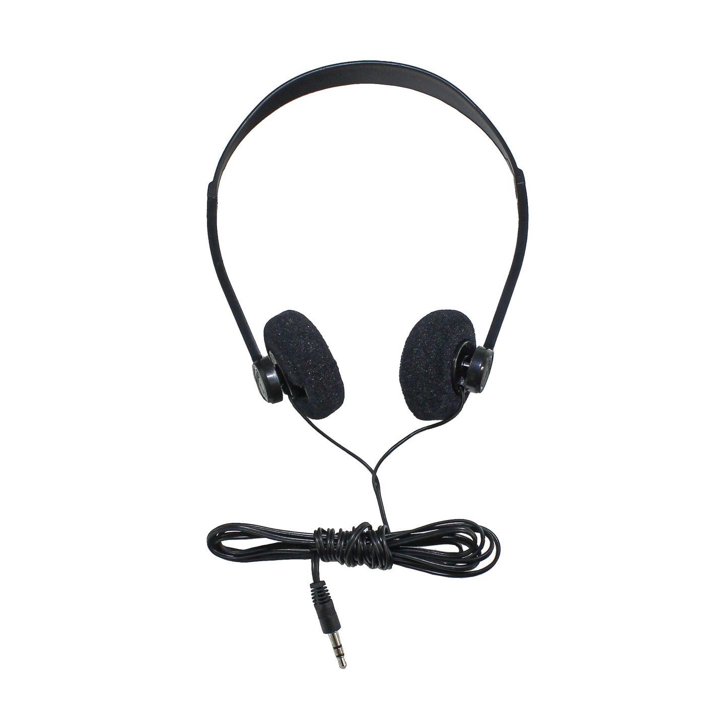 Soundnetic SN06 Bulk Headphones 25 Pack - Disposable Stereo Limited Use Headphones, Black - Affordable for Schools, Testing, Libraries