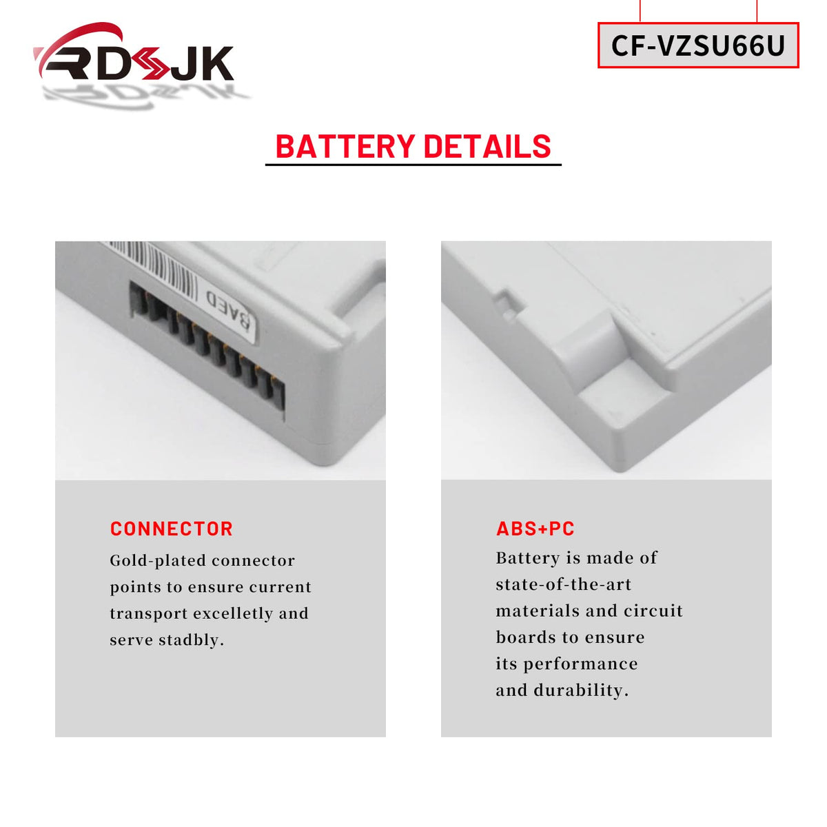 RDSJ CF-VZSU66U Laptop Battery for Panasonic Toughbook CF-C1 MK1 MK2 CFC1 CF-C1MDB21 CF-C1BWFAZ1M CF-C1AD06GDE CF-C1BDNAG1M CF-C1ADAGG6M CF-C1BTGBG1M