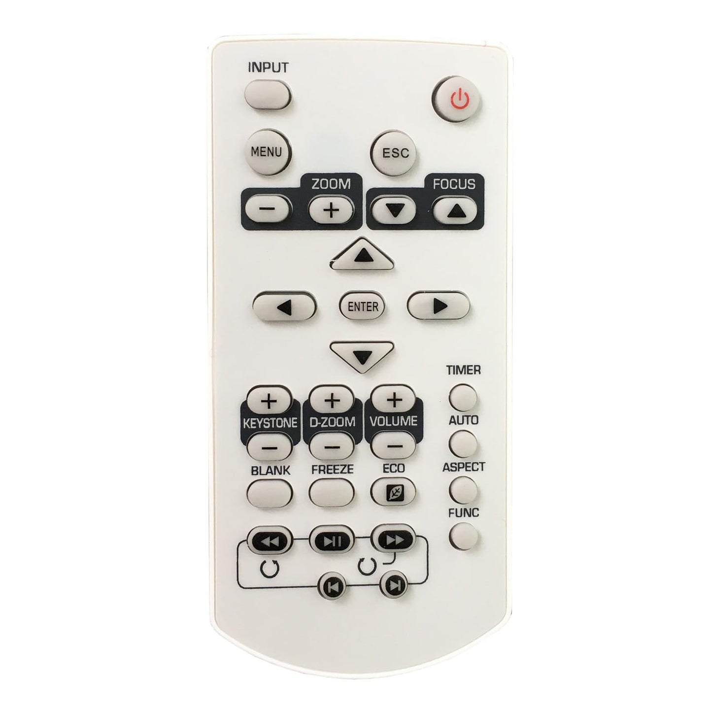 Replacement Projector Remote Control YT-130 Compatible for Casio XJ-A142, XJ-A147, XJ-A242, XJ-A247, XJ-A252, XJ-A257, XJ-M141, XJ-M146, XJ-M151