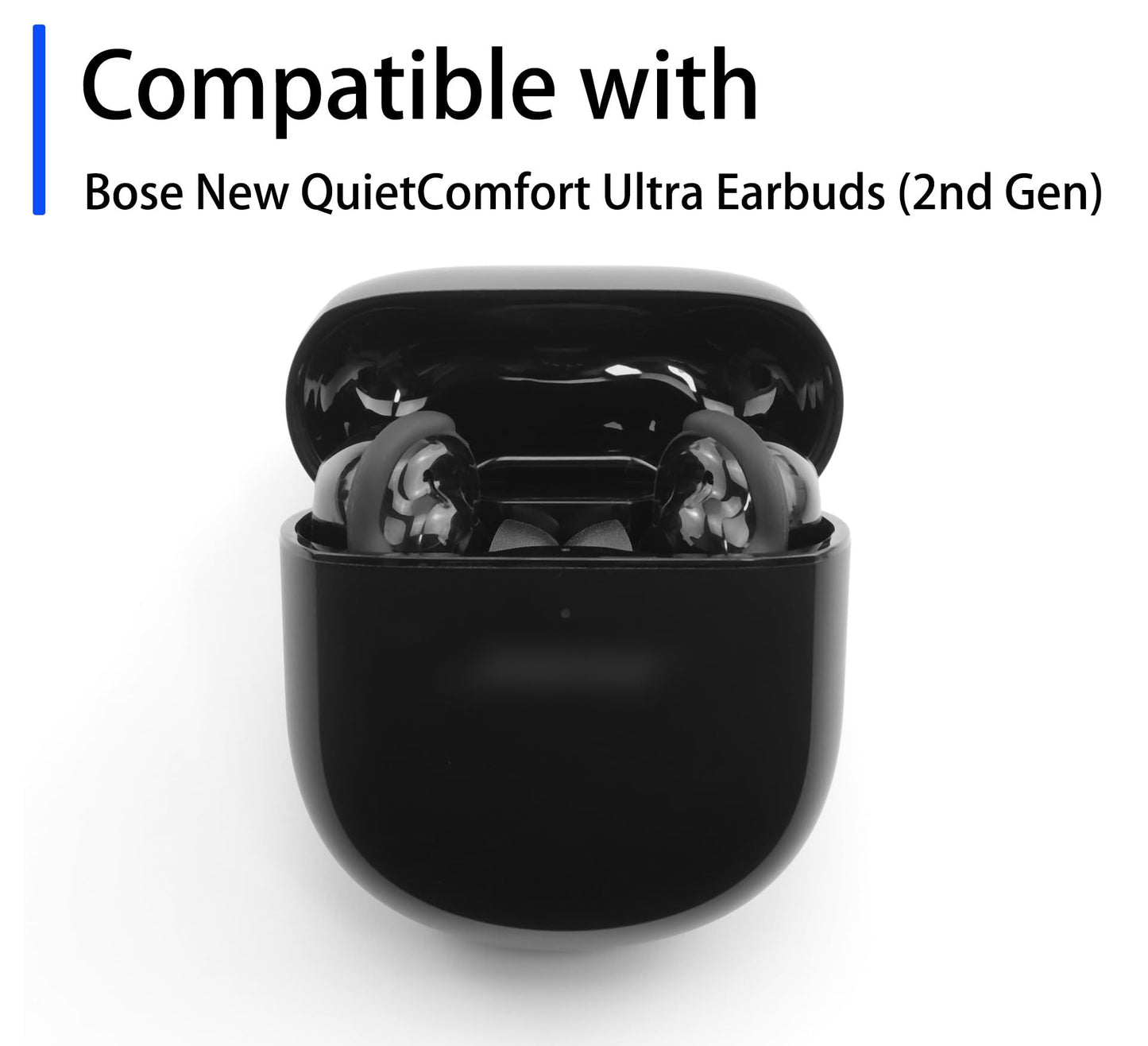 NANLANFAN Replacement Silicone Ear Tips for Bose New QuietComfort Ultra Earbuds (2nd Gen) Earbuds, 3 Pairs (Black, Assorted S/M/L)
