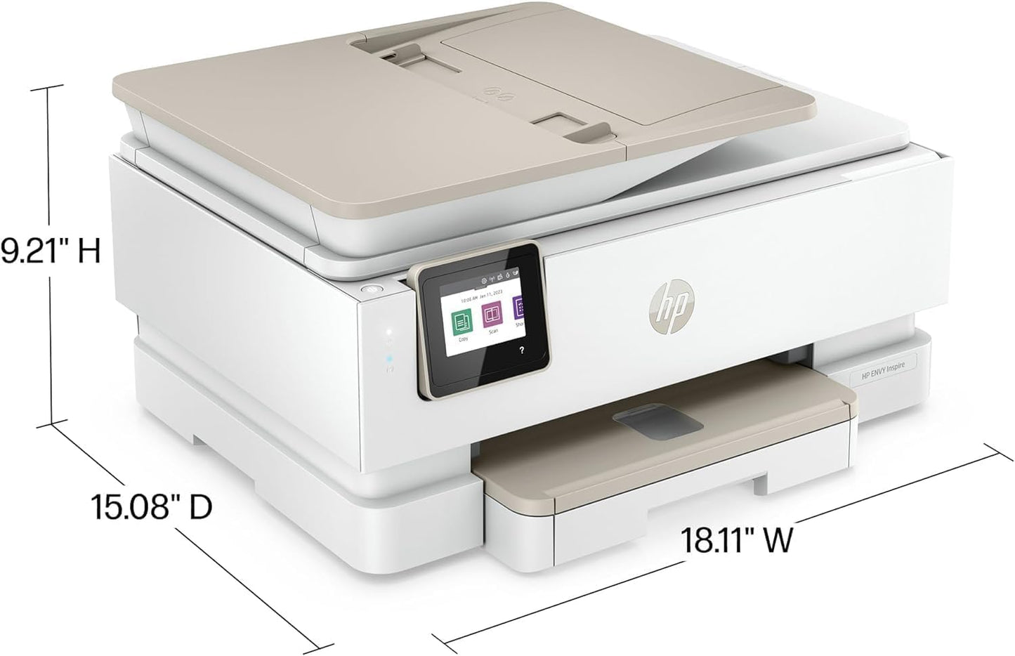 HP Envy Inspire 7955e Wireless All-in-One Inkjet Photo Printer - White, 3 Months Instant Ink & More with Optional Upgrade During Setup, Print, Copy