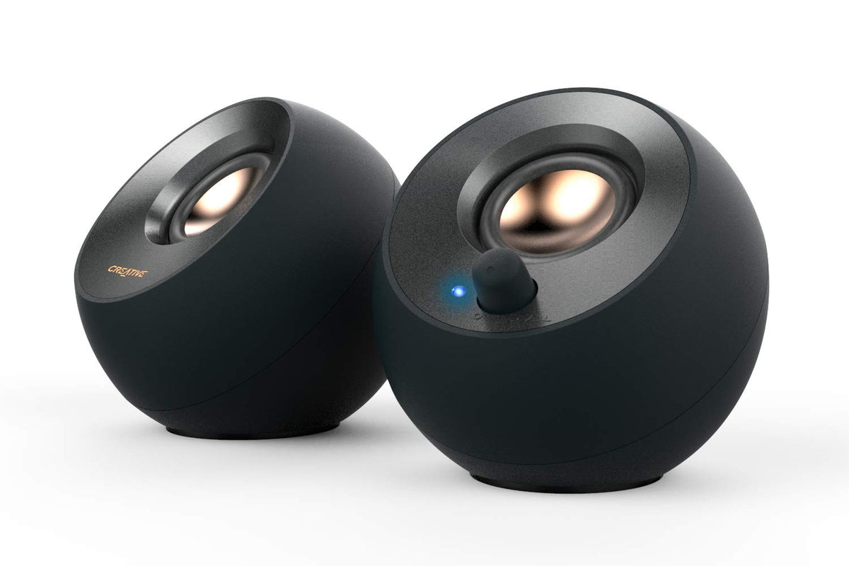 Creative Pebble V2, 2.0 USB Desktop Stereo Speakers for PC/Laptop, Black