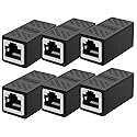 Dingsun RJ45 Coupler, Ethernet Extender, Female to Female Network Coupler Compatible Cat5 /Cat5e /Cat6 /Cat7 Ethernet Cable Extender Adapter (Black