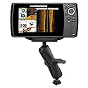 RAM Mounts Track Ball Marine Electronics Mount with B Size 1" Ball, Adjustable Track Mount for Fish Finders & GPS, 2" x 4" Plate RAM-202-24-354-TRA1U