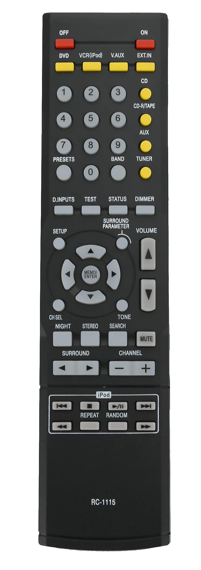 ALLIMITY RC-1115 sub RC-1120 Remote Control Replacement for Denon AV Surround Receiver AVR-2807 AVR-2808 AVR-2809 AVR-590 DHT590BA AVR-1610 Home