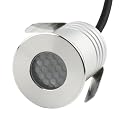 CNBRIGHTER LED In-Ground Well Lights Anti-Glare,1W 12V-24V DC, IP67 Waterproof Recessed Lamp,Buried Underground Outdoor Landscape Lighting,Warm White