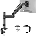 HUANUO Single Monitor Arm, Adjustable Desk Mount for 13-34 inch Screens, Holds 19.8lb, 22.44 inch Max Height, Full Motion Swivel Gaming Monitor Stand