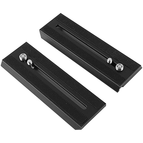 2pcs Quick Release Plate Tripod Mounting Plate for Camera Mount with 1/4 3/8 inch Screws Manfrotto MVH500AH 501HDV MVH502AH 503HDV 504 701HDV
