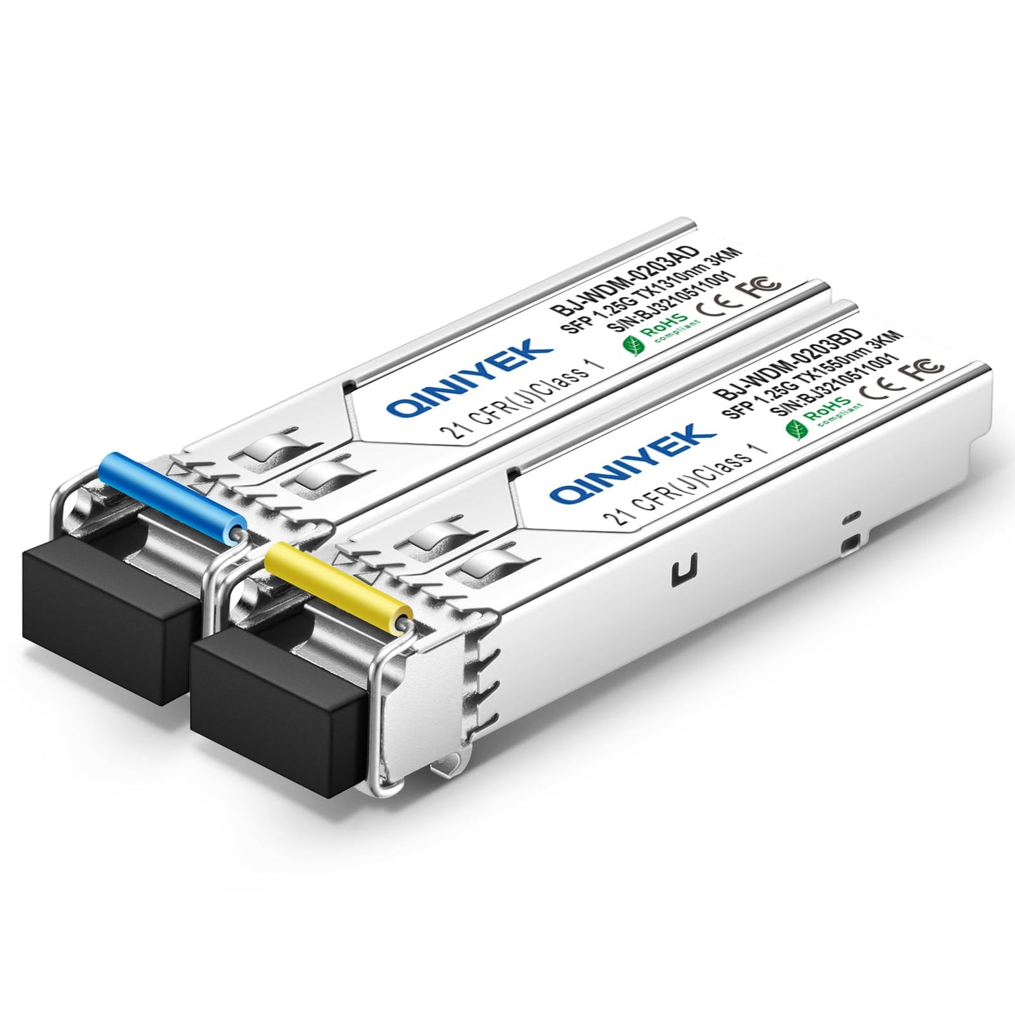 1 Pair Simplex LC Module 3KM, 1.25G Single-Mode Fiber Connector, SFP-WDM-SM 1000BASE BiDi 1310nm/1550nm SFP Transceiver Module