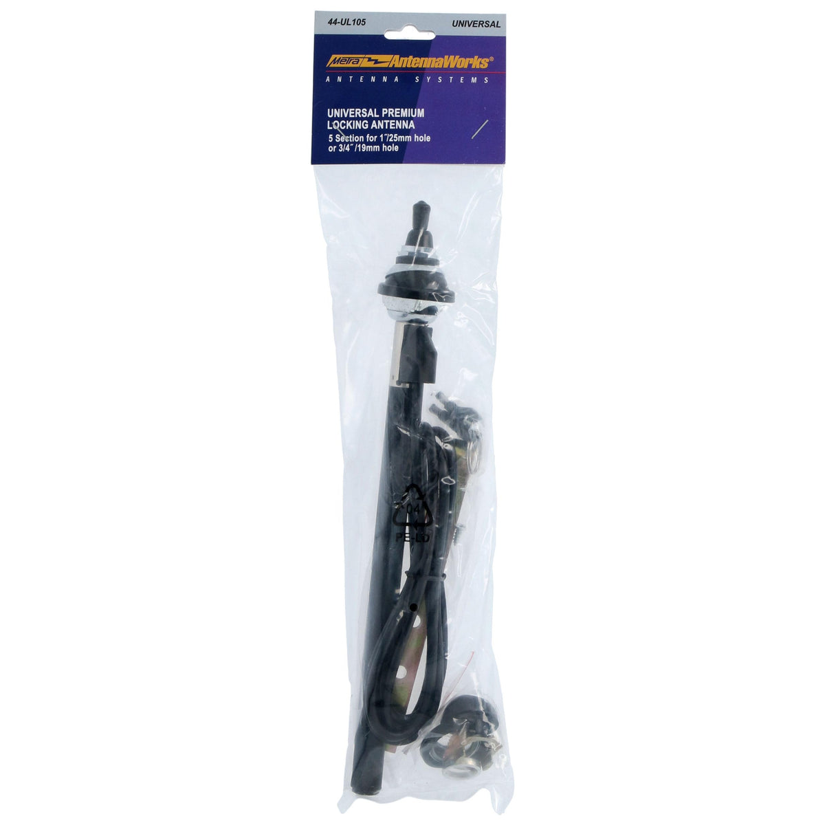 Metra 44-UL105 1.75-Inch Top Mount Universal Locking Antenna for Select BMW Mercedes Jaguar Peugeot and Porsche