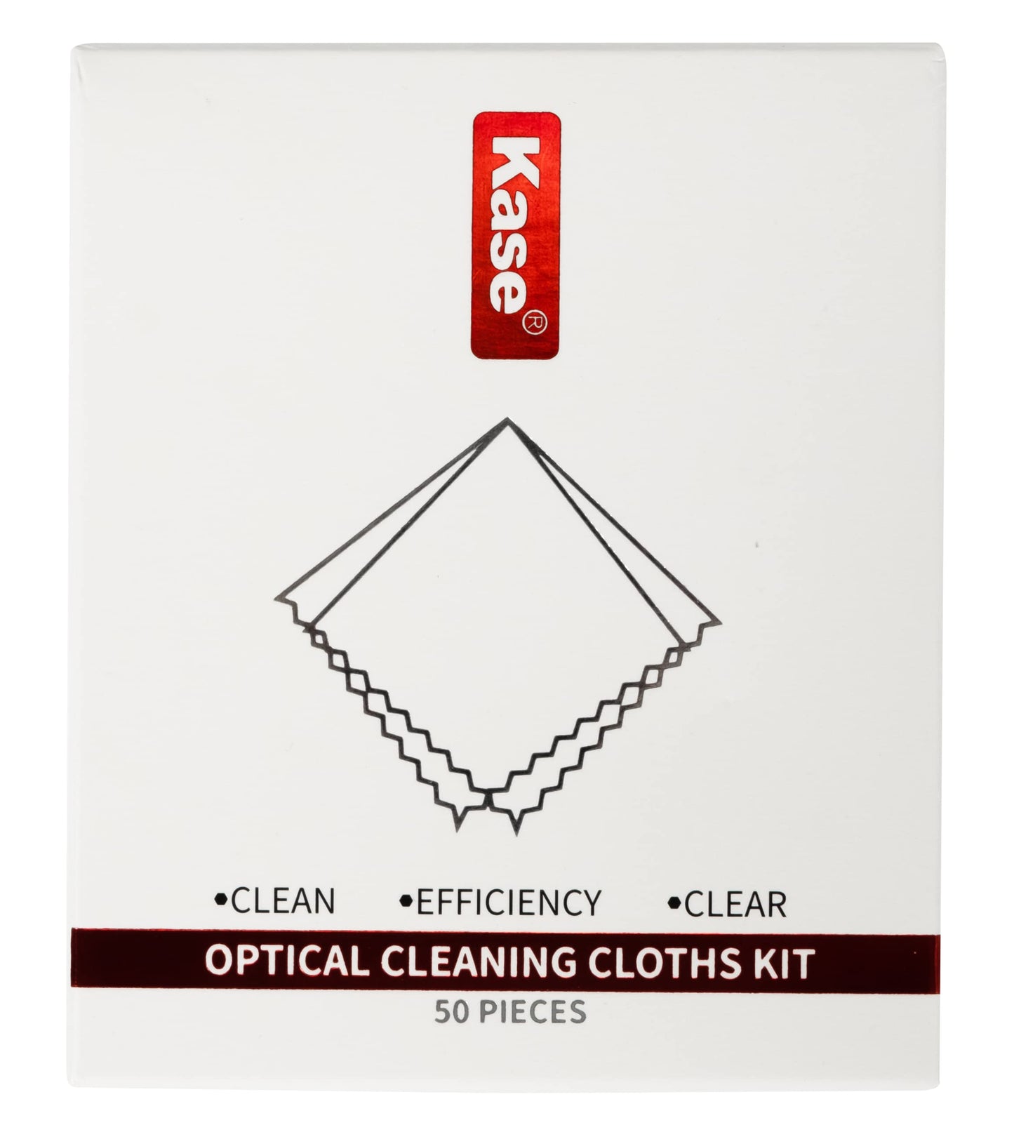 Kase 50 Pack Optical Microfiber Lens Cleaning Cloth Individually Vacuum Sealed 10cm x 10cm