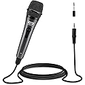 Moukey Wired Handheld Vocal Microphone, Metal XLR Dynamic Cardioid Mic with 13 ft Cable, for Singing, Stage, Party, Compatible with Karaoke Machine/PA