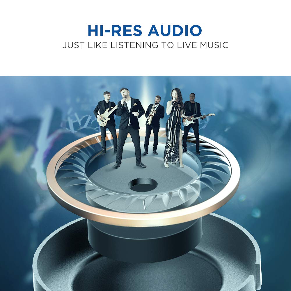 1MORE Triple Driver in-Ear Earphones Hi-Res Headphones with High Resolution, Bass Driven Sound, MEMS Mic, in-Line Remote, High Fidelity