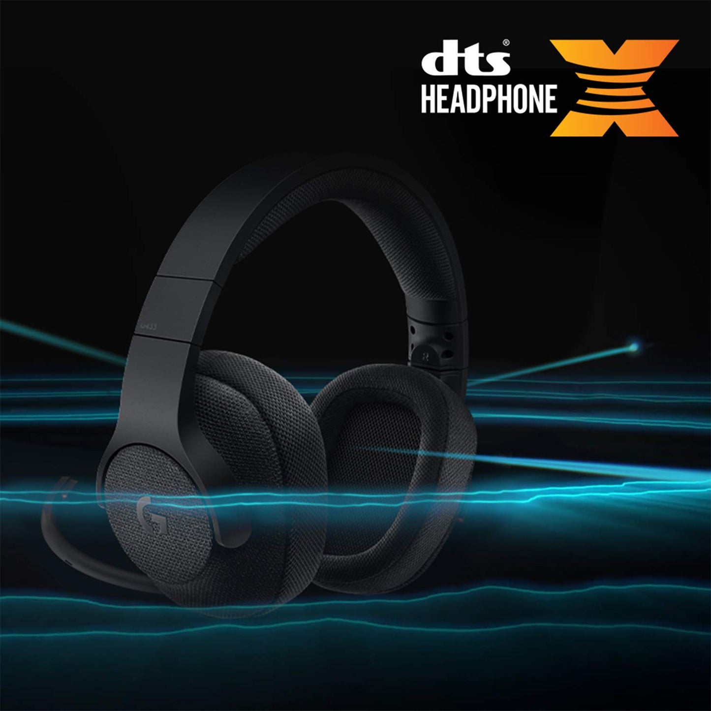 Logitech G433 7.1 Wired Gaming Headset with DTS Headphone: X 7.1 Surround for PC, PS4, PS4 PRO, Xbox One, Xbox One S, Nintendo Switch - Triple Black