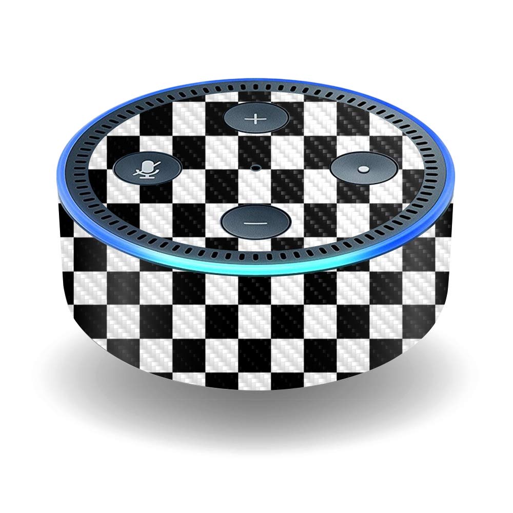 MightySkins Carbon Fiber Skin for Amazon Echo Dot (2ND Gen) - Check | Protective, Durable Textured Carbon Fiber Finish | Easy to Apply, Remove…
