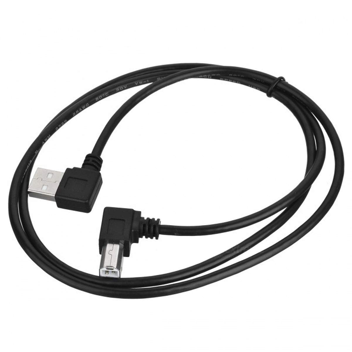 chenyang CY Printer Scanner Cable,USB 2.0 Type A Male to USB 2.0 Type B Male Printer Scanner Cable 90 Degree Angled 50cm