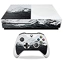 MightySkins Carbon Fiber Skin for Microsoft Xbox One S - Mountain Waves | Protective, Durable Textured Carbon Fiber Finish | Easy to Apply, Remove