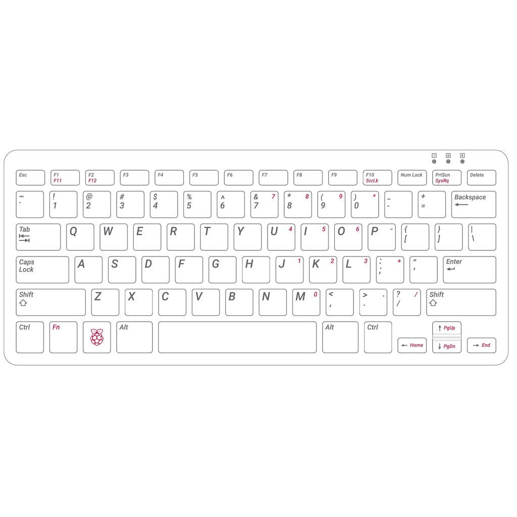 Raspberry Pi Official Keyboard & HUB USB (US Layout)