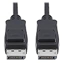 Tripp Lite High Speed DisplayPort Cable, DP 1.4 Cable with Latching Connectors, 8K High-Definition Video @ 30Hz, HDR, 4:2:0, HDCP 2.2 (M/M) 6 Feet