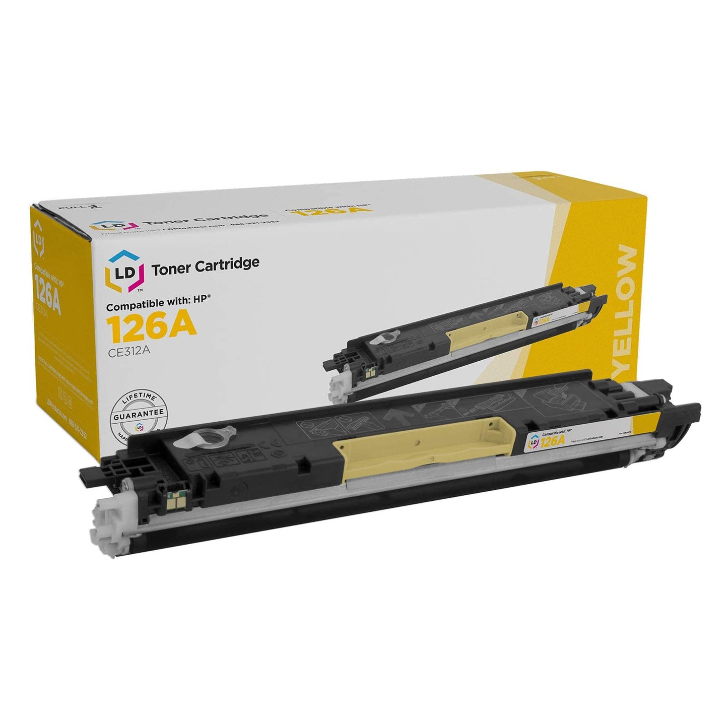LD Products Remanufactured Toner Cartridge Replacement for HP 126A CE312A (Yellow 1-Pack) for Color LaserJet Pro MFP M275 CP1025nw M175nw M275NW