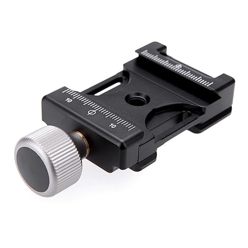 Andoer Mini Adjustable Clamp Aluminium Quick Release Plate Compatible with Arca Swiss QR 38 mm