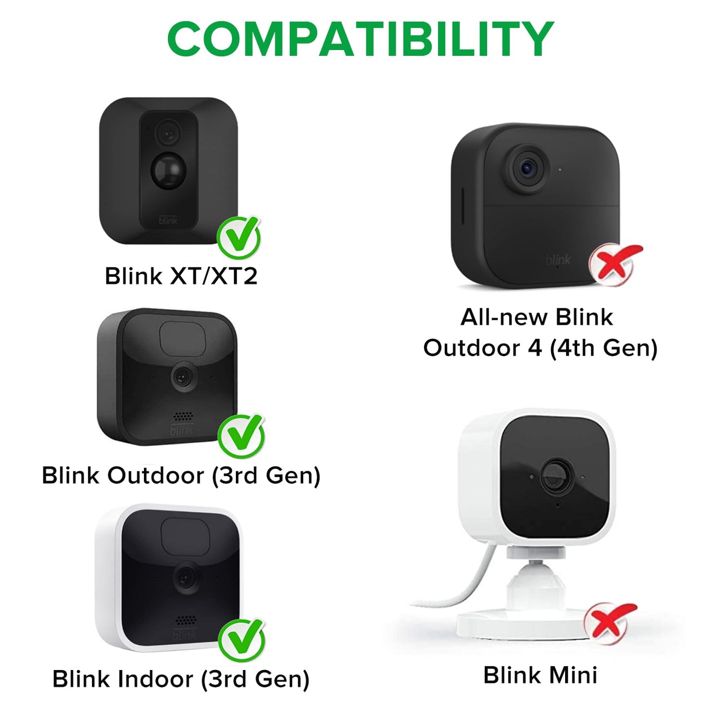 Power Adapter for Blink XT / XT2 & Blink Outdoor (3rd Gen) Camera, with 25ft/7.5m Weatherproof Cable Continuously Charging Your Security Camera, No