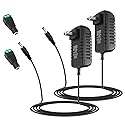 2 Pack HZHFCB 12V 3A 36W Power Supply Adapter 100~240V AC to 12 Volt DC 3 Amp Converter 12 vdc 3000mA Connector 5.5mm x 2.5mm for LED Strip Light…