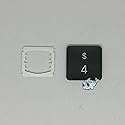 Dolphin.dyl(TM) Replacement Individual Key Cap for US New MacBook Pro A1989 A1990 Key Keyboard(Key Cap with Hinge) (4 / Four)