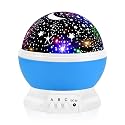 RICTLY Night Light for Kids, Kids Night Light Nebula 360 Degree Rotation - 4 LED Bulbs 12 Light Color Star Projector Changing with USB Cable, Romantic
