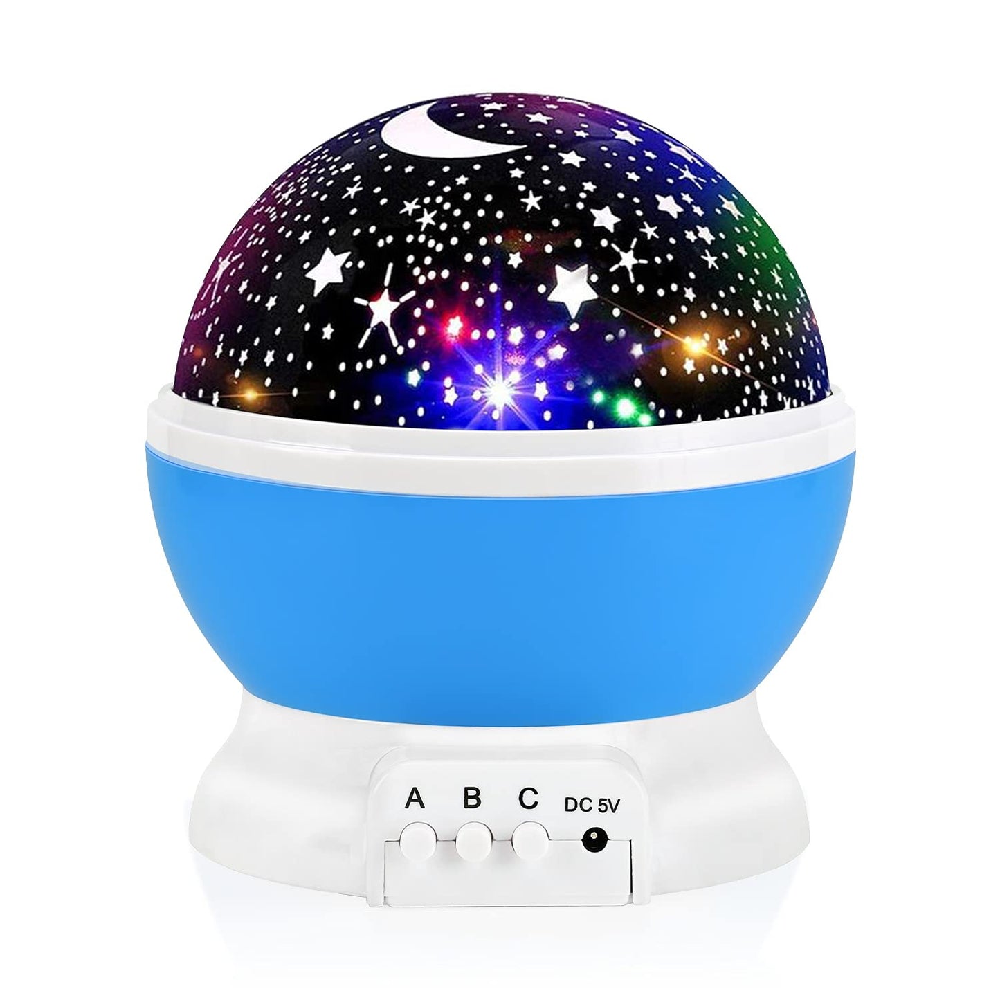 RICTLY Night Light for Kids, Kids Night Light Nebula 360 Degree Rotation - 4 LED Bulbs 12 Light Color Star Projector Changing with USB Cable, Romantic