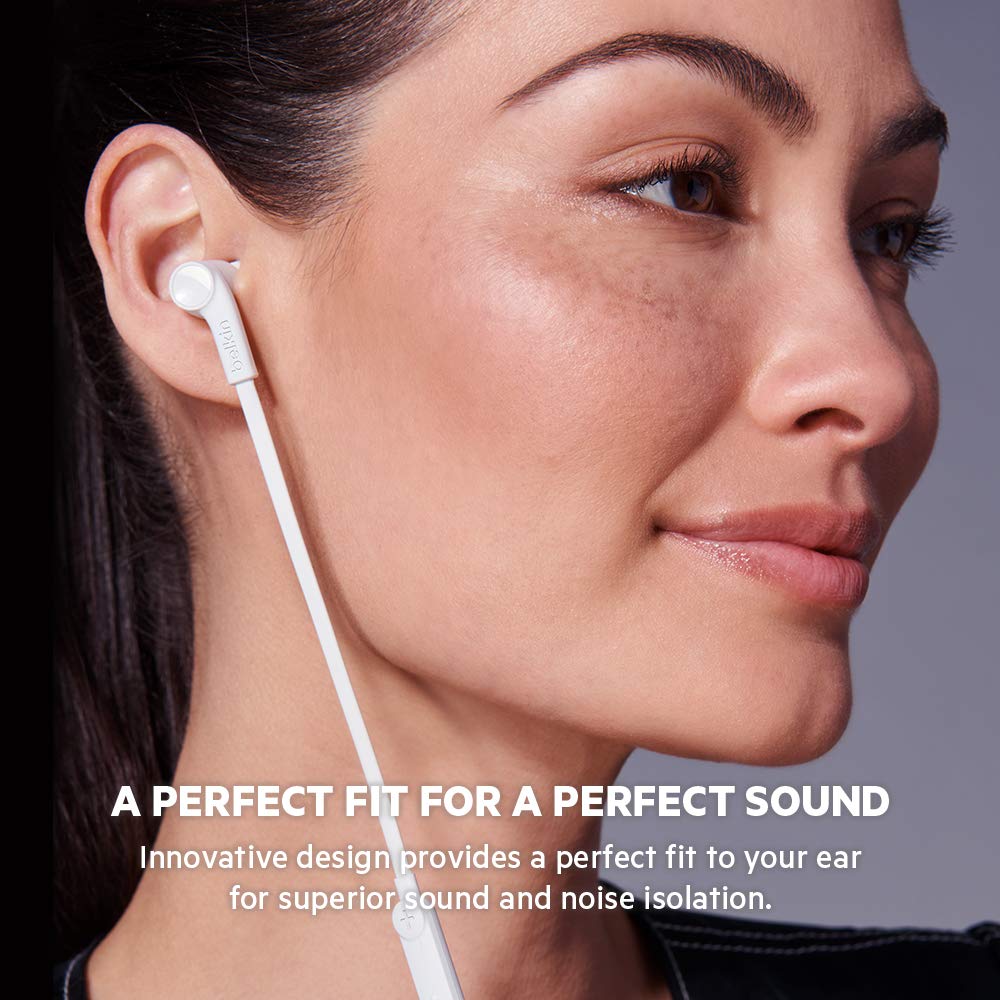 Belkin SoundForm Headphones - Wired In-Ear Earphones With Microphone - Wired Earbuds For iPad Mini, Galaxy & More With USB-C Connector (USB-C