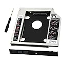 SDD Hard Drive Caddy Case,Universal 9.5mm SATA to SATA 2nd SSD HDD Hard Drive Caddy Adapter Tray Case for DELL HP Lenovo ThinkPad ACER Gateway ASUS