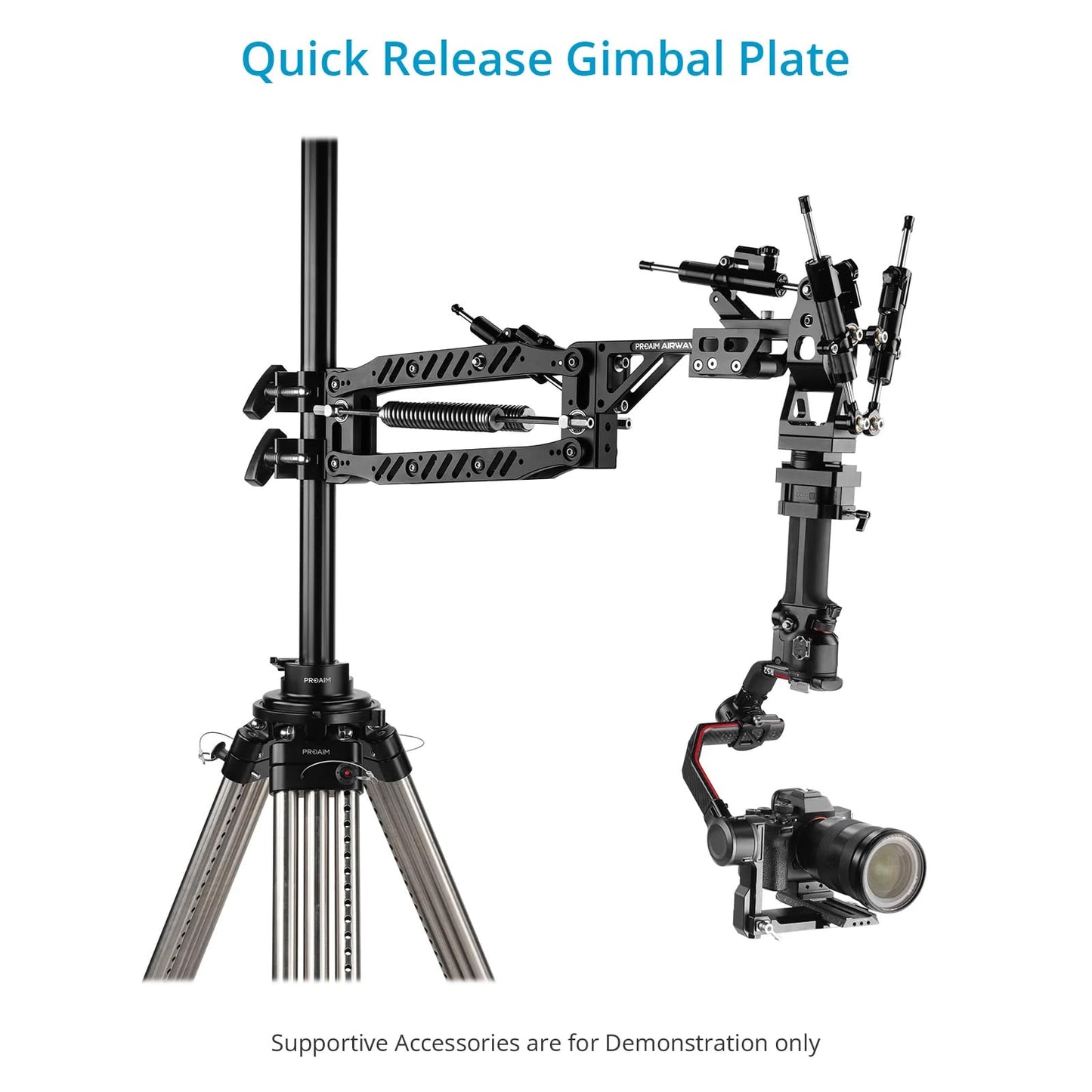 PROAIM Pro Quick Release Plate for 2S/3S, RS Series Handheld Camera Gimbals. Quick Release Gimbal Plate. (P-QRG-01)
