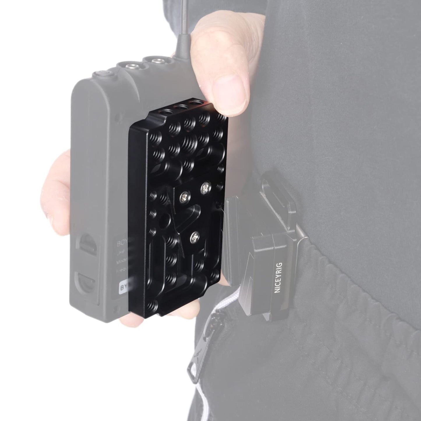 NICEYRIG Multifunctional Cheese Easy Plate Kit with V-Lock Male Adapter for Railblock, Dovetail and Short Rod