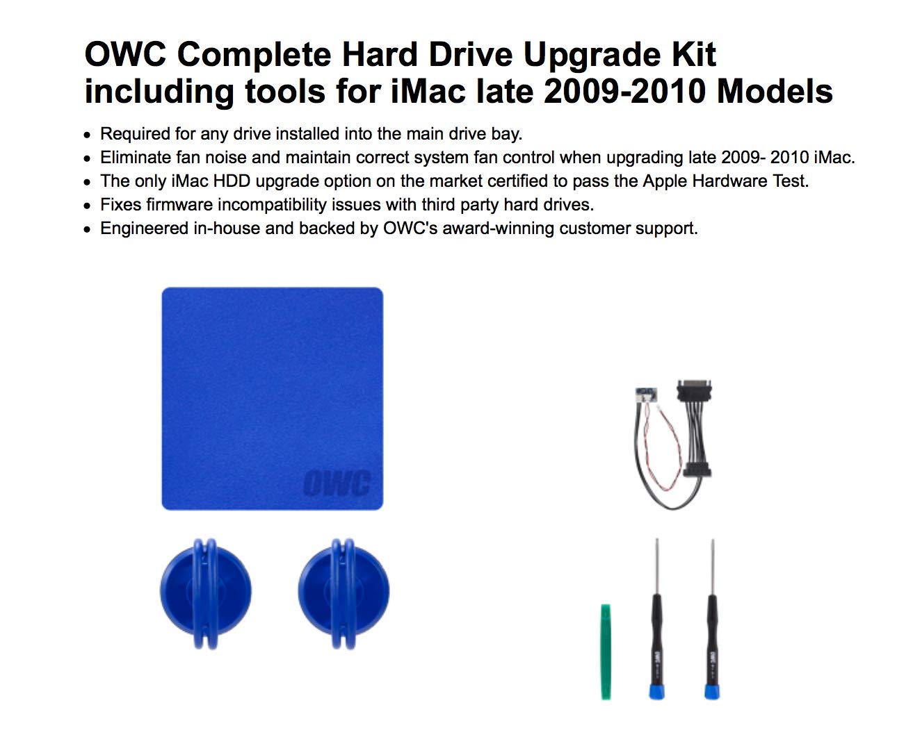 OWC in-Line Digital Thermal Sensor HDD Upgrade Cable and Install Tools for iMac 2009-2010, (OWCDIYIMACHDD09)